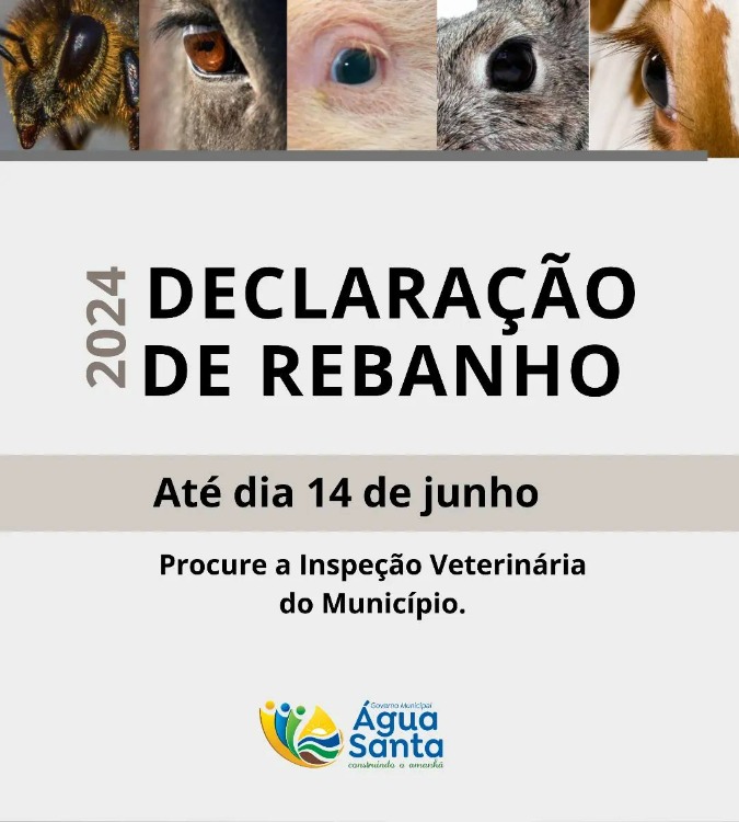 Está aberto o período de Declaração Anual de Rebanho, que é obrigatória para todas as propriedades rurais que contam com rebanhos. A Declaração é gratuita e deve ser realizada até o dia 14 de junho. 